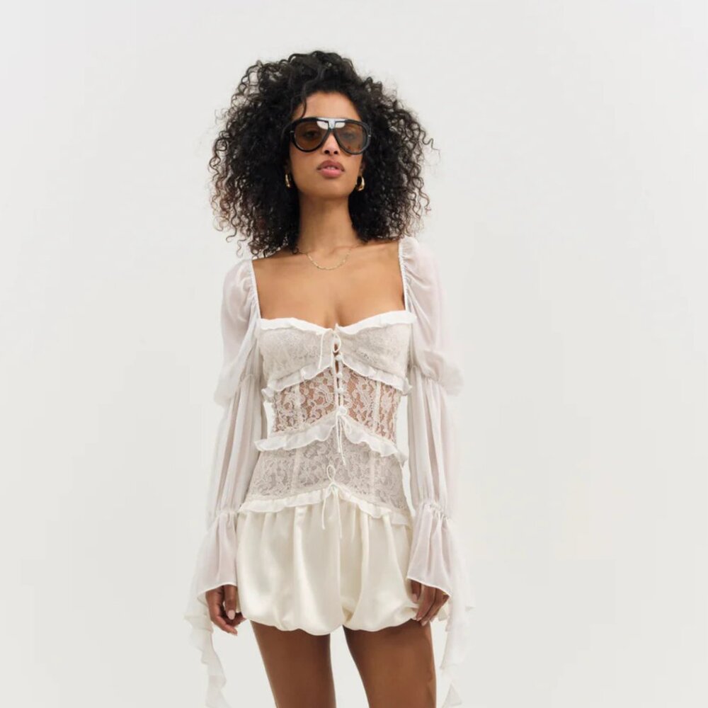 NWT Lea Lace Long Sleeve Mini Dress
